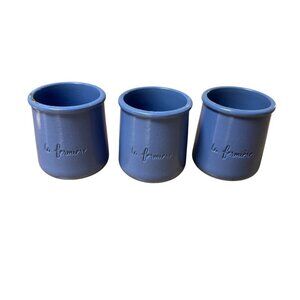 Lot of 3 La Fermiere Glazed Terra Cotta Mini Pots DIY Crafts Planter